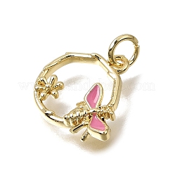 Brass Enamel Pendants&nbsp;KK-CBAEEA8-02G
