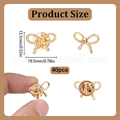 Electroplate Zinc Alloy Anti-glare Lapel Pin Backs&nbsp;JEWB-WH0001-76G-02