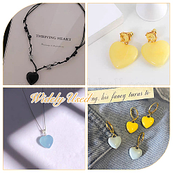 24Pcs 6 Style Spray Painted Glass Pendants&nbsp;GLAA-HY0001-07