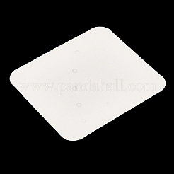 単語付き紙ディスプレイカード ステンレススチール  ピアスに使用  正方形  ホワイト  5.5x5x0.05cm&nbsp;CDIS-L009-08