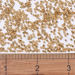 MIYUKIデリカビーズ  シリンダー  日本製シードビーズ  11/0  (db1201) シルバーラインマリーゴールド  1.3x1.6mm  穴：0.8mm  約10000個/袋  50 G /袋&nbsp;SEED-X0054-DB1201
