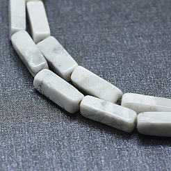 天然石ハウライトビーズ連売り  直方体の  12.5~13.5x3~5x3~4.5mm  穴：1mm  約30~32個/連  15.1~15.9インチ（38.5~40.5cm）&nbsp;G-F631-E10