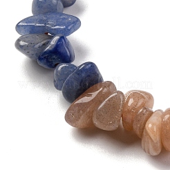 Natural Orange Moonstone & Green Aventurine & Blue Aventurine Beads Strands&nbsp;G-L610-A09-01