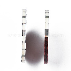印刷された樹脂および木製のペンダント  フラットラウンド  乳白色  49x2.5~3.5mm  穴：2mm&nbsp;RESI-S358-60