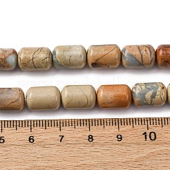 天然アクアテラジャスパービーズ連売り  印象ジャスパー  コラム  コラム  11.5~12x8mm  穴：0.8mm  約32個/連  15.16インチ（38.5cm）&nbsp;G-L624-C03-12x8mm
