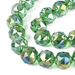 Electroplate Transparent Glass Beads Strands&nbsp;EGLA-ZX001-01A-02