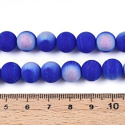 Frosted Opaque Glass Beads Strands&nbsp;GLAA-T032-P10mm-MBB11