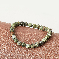 2 Strands Natural Green Zebra Jasper Beads Strands&nbsp;G-OC0002-74