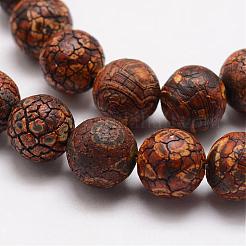Tibetan Style Mixed Pattern dZi Beads&nbsp;G-K166-02-10mm-L2