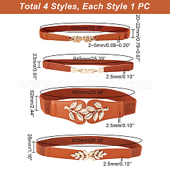4Pcs 4 Style Imitation Leather Elastic Chain Belt&nbsp;AJEW-GA0006-22A