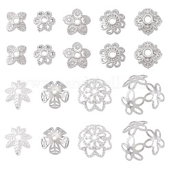 54Pcs 9 Style Brass Bead Caps&nbsp;KK-TA0003-41