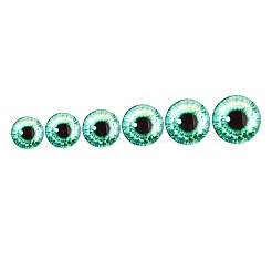 クラフトガラス人形の目  ぬいぐるみの目  半円  ミックスカラー  10mm  約20個/袋&nbsp;DOLL-PW0001-069-A01