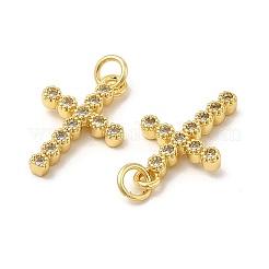 Brass Micro Pave Cubic Zirconia Pendants&nbsp;KK-E068-VB256