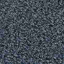 MIYUKIラウンドロカイユビーズ  日本製シードビーズ  （rr178)透明灰色光沢  15/0  1.5mm  穴：0.7mm  約5555PCS /ボトル  10 G /ボトル&nbsp;SEED-JP0010-RR0178