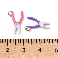 合金エナメルチャーム  ゴールドカラー  ツール  15x9.5x2mm  穴：1.2mm&nbsp;FIND-A060-02A-G