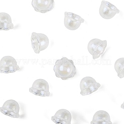 透明アクリルビーズキャップ 50 個  グリッターパウダー付き  マルチ花弁  半円  透明  24x15mm  穴：2.8mm&nbsp;OACR-FS0002-41