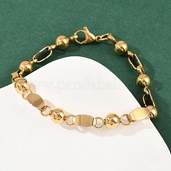 201 Stainless Steel Link Chain Bracelets for Women&nbsp;BJEW-B143-17G