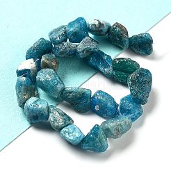 生の粗い天然アパタイトビーズ連売り  ナゲット  8.5~13.5x6.5~9x5~7mm  穴：0.9mm  約18~21個/連  7.28''~7.87''（18.5~20センチメートル）&nbsp;G-P528-B04-02