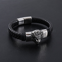 Punk Braided PU Leather Cord Bracelets&nbsp;GT3002-1