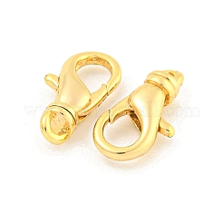 真鍮カニカン  18KGP本金メッキ  12x5.5x5mm  穴：1mm&nbsp;KK-K382-03A-G