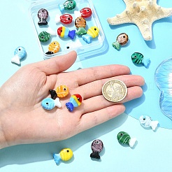 20Pcs 10 Colors Handmade Lampwork Beads&nbsp;LAMP-YW0004-13