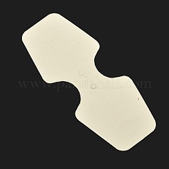 ディスプレイアクセサリー台紙  ネックレスとブレスレットに使用  ちょう結びに  ベージュ  92~95x37~38x0.3mm  穴：2mm&nbsp;X-TOOL-F002-07