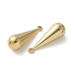 304ステンレスペンダント  ティアドロップチャーム  イオンプレーティング（ip）  18KGP本金メッキ  24x8mm  穴：1.6mm&nbsp;STAS-U037-19G