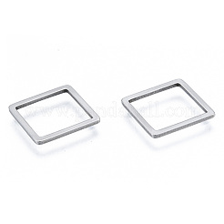 変色しない201ステンレススチール製リンクリング  正方形  ステンレス鋼色  12x12x1mm  内径：10x10mm&nbsp;STAS-N090-T01-1