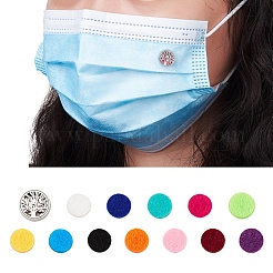 304 Stainless Steel Magnetic Diffuser Locket Aromatherapy Essential Oil Buckle&nbsp;AJEW-YW0001-04