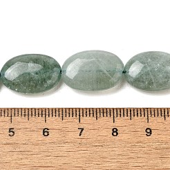天然染めのマレーシアジェイドビーズ連売り  平らな楕円形  ダークシーグリーン  18~18.5x12~13x4.5~5mm  穴：1mm  約22個/連  15.75''（40センチメートル）&nbsp;G-B137-A01-01G