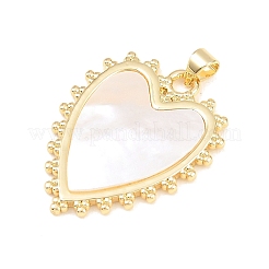 Natural White Shell Pendants&nbsp;KK-C162-001A-G
