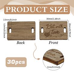 30Pcs Wood Knitting&nbsp;DIY-FG0006-23