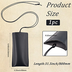 PUレザーメガネ収納バッグ  サングラスケース  長方形  ブラック  800mm&nbsp;ABAG-WH20015-02C