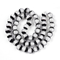 Luminous Handmade Lampwork Silver Foil Beads Strand&nbsp;FOIL-N029-03F