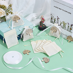 ポプラ材合板ペンダント  小麦  40.5x39.5x2.5mm&nbsp;DIY-PH0031-77B