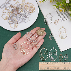 40Pcs 4 Styles Zinc Alloy Pendants&nbsp;FIND-FG0005-09