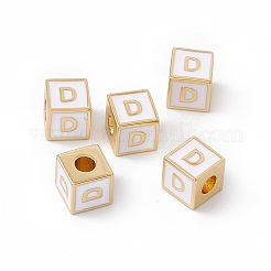 Rack Plating Brass Enamel Beads&nbsp;KK-B060-04G-04V
