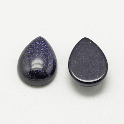 合成ブルーゴールドストーン青金砂石カボション  染め  ティアドロップ  13~14x9~10x5mm&nbsp;G-R417-10x14-34