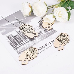 Undyed Wood Big Pendants&nbsp;WOOD-PH0008-35
