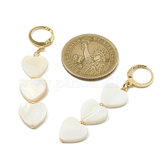 Natural Sea Shell Tassel Dangle Earring&nbsp;EJEW-TA00281-01
