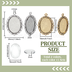 DIY Oval Pendants Making Kits&nbsp;DIY-PH0032-17