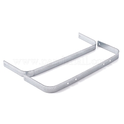 バッグクラフト用アイアン製がま口金具  プラチナ  27.5~28.2x9.3~9.6x1.8cm  穴：4.3mm&nbsp;FIND-WH0105-81P-03