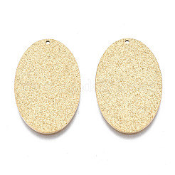 316サージカルステンレスペンダント  オーバル  14KGP本金メッキ  23x15x1mm  穴：0.7mm&nbsp;STAS-N097-075