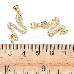 Brass Micro Pave Cubic Zirconia Pendants&nbsp;KK-L243-29G-09