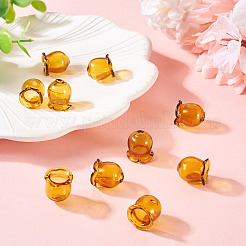 10Pcs Glass Bead Caps for Wind Chimes Making&nbsp;GLAA-BY0001-05D