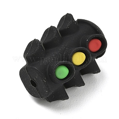 シリコンビーズ  焦点ビーズ  信号機  信号機  27x19x19mm  穴：2mm&nbsp;SIL-I014-01B