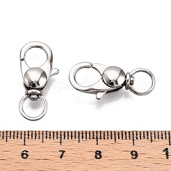 Tarnish Resistant Polished 316 Surgical Stainless Steel Lobster Claw Swivel Clasps&nbsp;STAS-R072-30