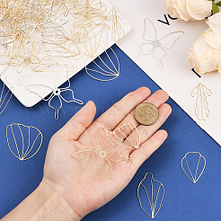 70Pcs 7 Styles Iron Open Back Bezel&nbsp;FIND-SC0019-88