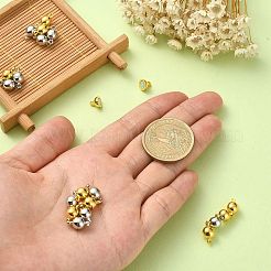 20セット2色真鍮マグネットクラスプ  ニッケルフリー  ラウンド  プラチナ·ゴールデン  11.5x6mm  穴：1.2mm  10セット/カラー&nbsp;KK-CJ0001-84