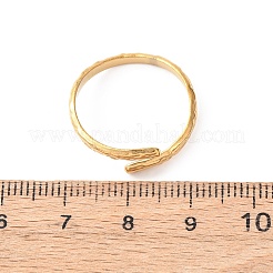 女性用304ステンレススチールオープンカフリング  イオンプレーティング（ip）  18KGP本金メッキ  2.2mm  usサイズ7 3/4(17.9mm)&nbsp;RJEW-K309-12G